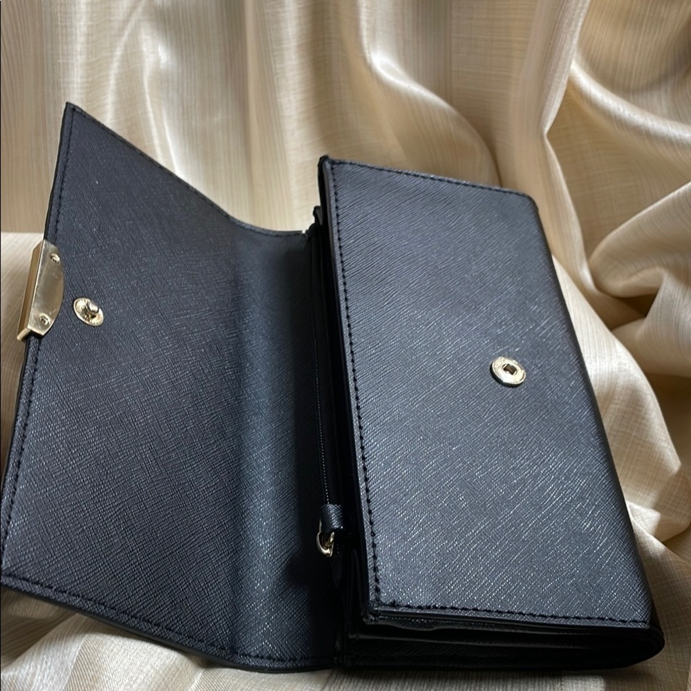 Elegant New York and Co.Black Women's Wallet with Key Chain - Picture 3 of 7